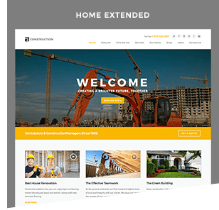 Thème WordPress du bâtiment Domicile étendu