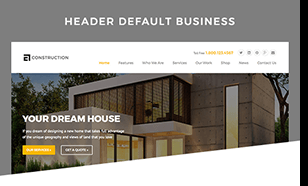 Thème WordPress du bâtiment En-tête par défaut