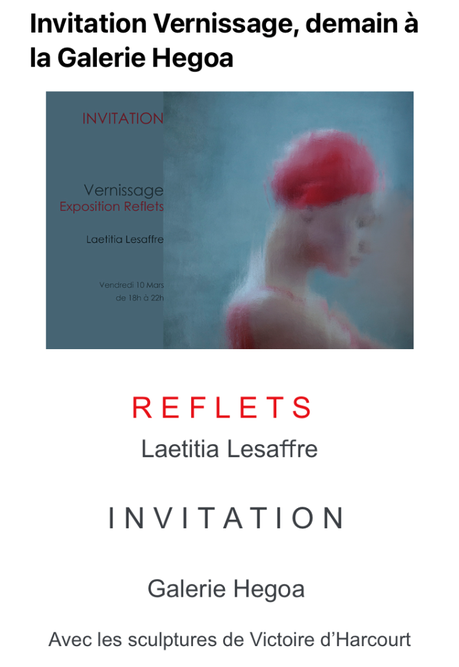 Galerie Hegoa « Reflets » Laetitia Lesaffre – à partir du 10 Mars 2023.