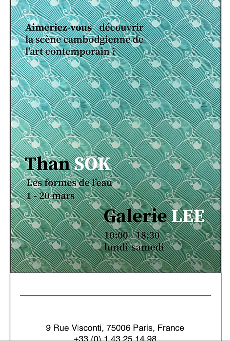 Galerie Lee   exposition  THAN SOK « Les formes de l’eau »