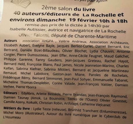 Participation au salon du Livre de L'Houmeau