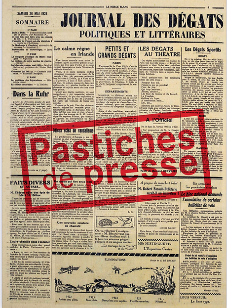 BnF   Exposition  » ¨Pastiches de presse »  »  – 3 Avril 2023 au 29 0ctobre 2023.