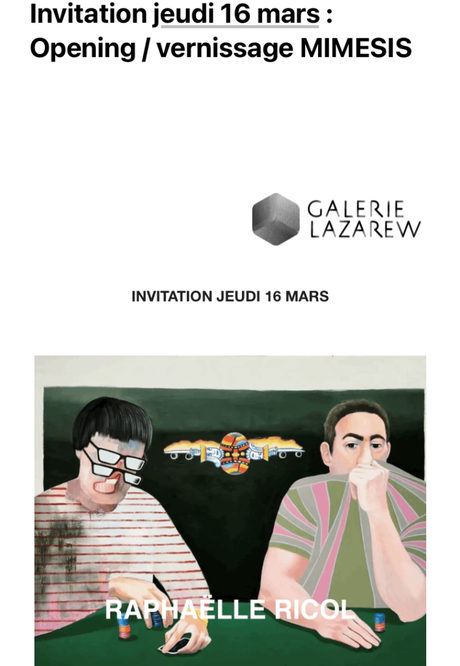 Galerie  Lazarew    » MIMESIS  » à partir du 16 Mars 2023.