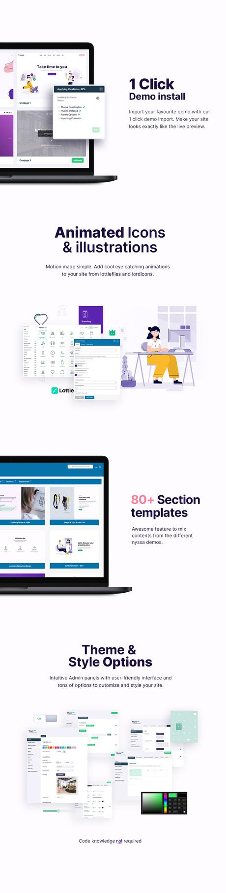 Nyssa – Thème WordPress polyvalent à une et plusieurs pages Nyssa - Thème WordPress polyvalent à une et plusieurs pages - 4