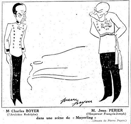 Mayerling au théâtre des Ambassadeurs en 1930 — Avec un extrait du texte de Claude Anet.