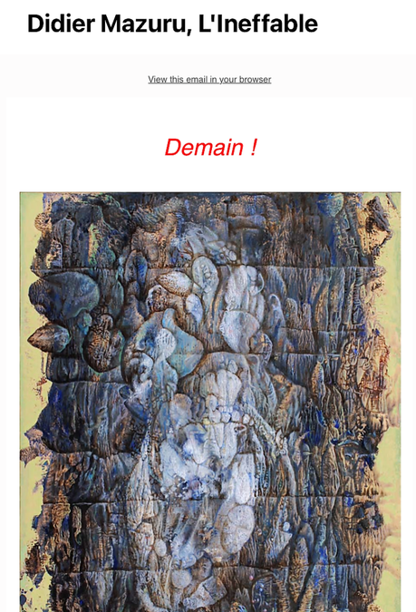 Galerie – Les yeux fertiles –  » INEFFABLE  » Didier Mazuru – A partir du 16 Mars 2023.