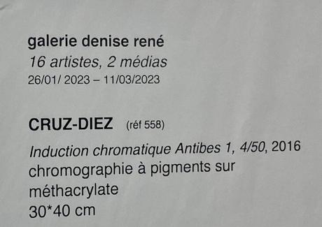 Galerie Denise René   exposition « Carlos Medina » jusqu’au 18 Mars 2023.
