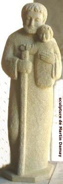 saint Joseph, sculpture de Martin Damay, reproduction interdite