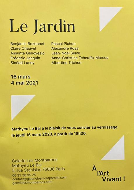 Galerie – Les Montparnos – exposition  » Le Jardin  » jusqu’au 4 Mai 2023.