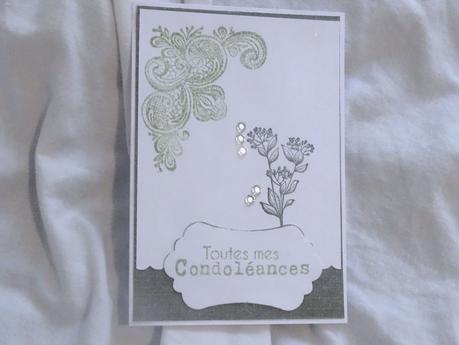 Deux cartes de condoléances . Deux cartes de condoléances .