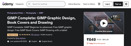 GIMP Conception graphique complète de GIMP, couvertures de livres et dessin