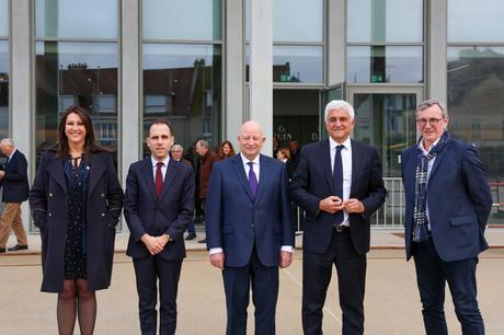 #NORMANDIE - Visite de fin de chantier du nouveau musée d'Arromanches-les-Bains
