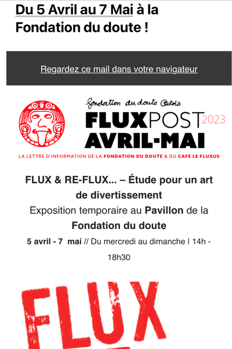 Fondation du Doute – à Blois :  5 Avril au 7 Mai 2023.