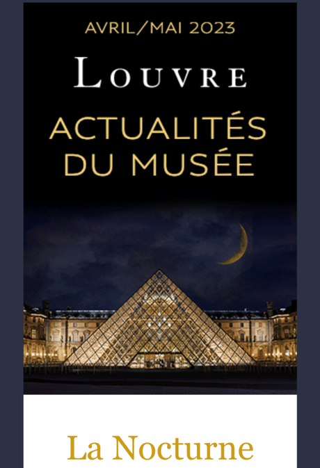 Musée du Louvre : Avril Mai 2023.