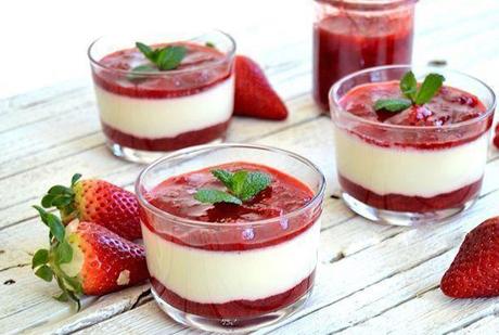 panna cotta allégée aux fraises ww