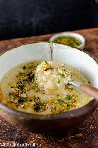 Congee au coco et canard laqué