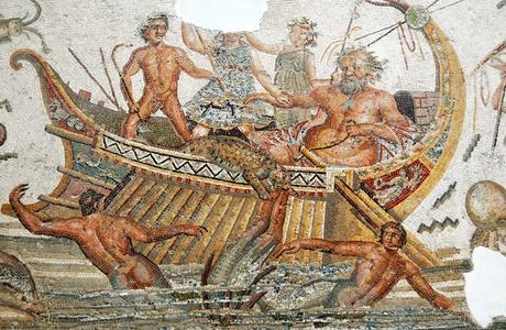 Panthère-Dionysos disperse les pirates, qui sont changés en dauphins