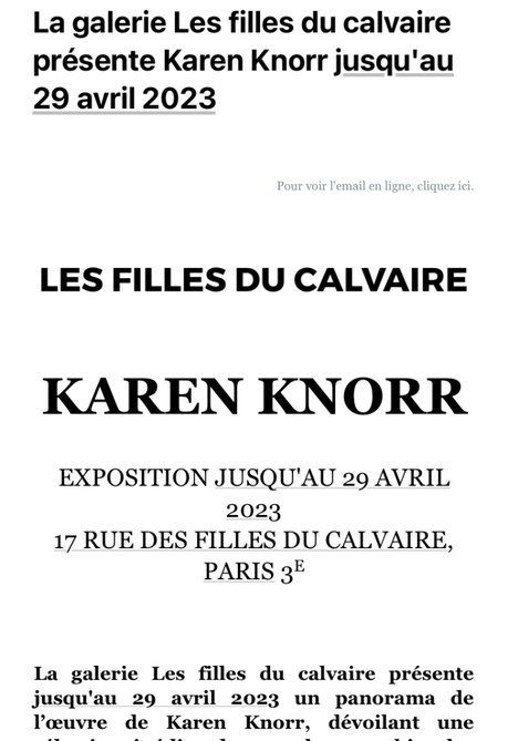 Galerie – Les filles du Calvaire –  » Karen Knorr «