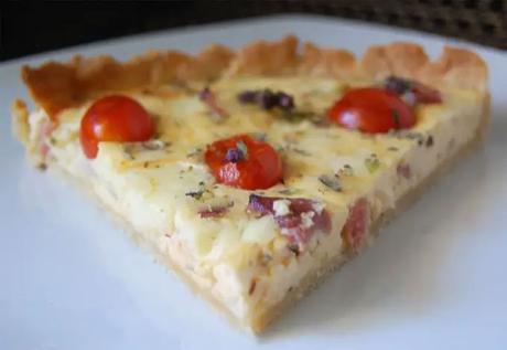 Quiche au Fromage de Chèvre Frais et Lardons ww