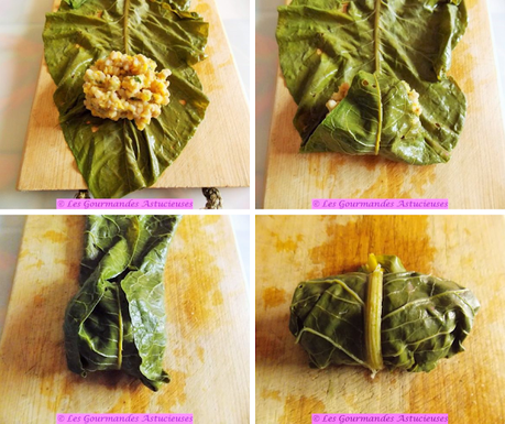 Oseille farcie sur jus vert qui a du pep's (Vegan)