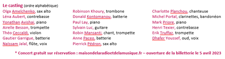 Sélection de concerts de Jazz en France pour avril 2023