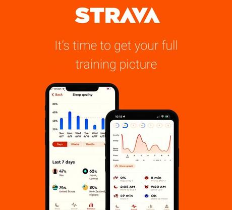 Strava intègre le suivi du sommeil pour une vision plus globale entrainement / récupération