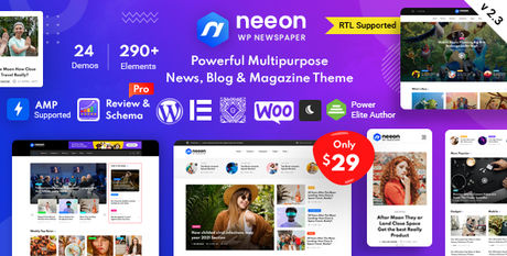 Neeon – Thème WordPress Magazine d’actualités
