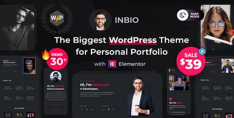 InBio – Thème WordPress pour portfolio personnel/CV
