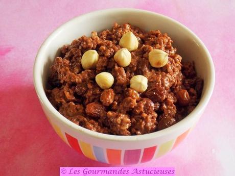Porridge gourmand choco-noisettes (Vegan)