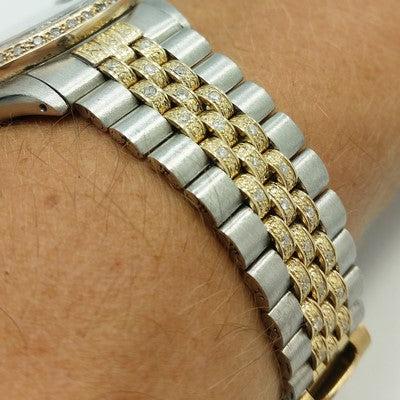 sertissage diamants sur bracelet rolex