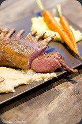 Carré d'agneau et panais au café Carré d'agneau et panais au café