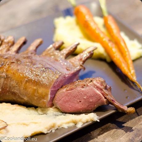 Carré d'agneau et panais au café