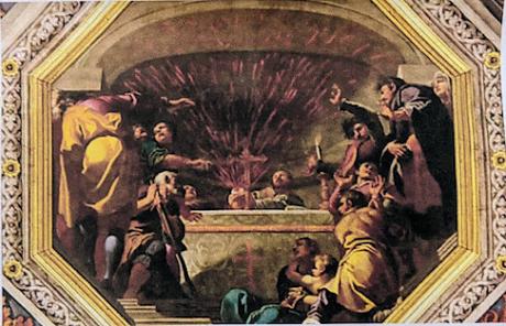 Le miracle eucharistique de Ferrare : le jour de Pâques de l'an 1171, le sang du Christ jaillissait d'une hostie consacrée