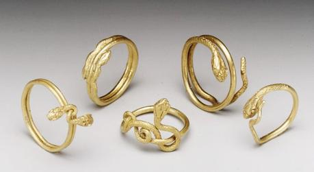 bagues serpent anciennes égyptiennes en or