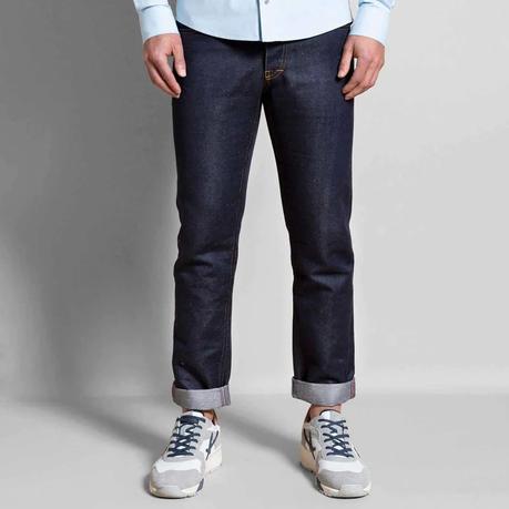 DAO, jeans made in France à conscience écologique Jeans Thomas Denim Lin bleu coupe demi-slim