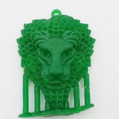 maquette en cire de notre projet de collier pendentif lion en or pour homme