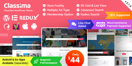 Classima – Thème WordPress pour petites annonces