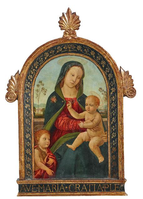 Maître de l'Epiphanie de Fiesole - Vierge à l'Enfant avec Saint Jean-Baptiste