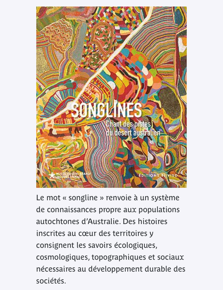 Musée du quai Branly Jacques Chirac – « Songlines » depuis le 4 Avril 2023.