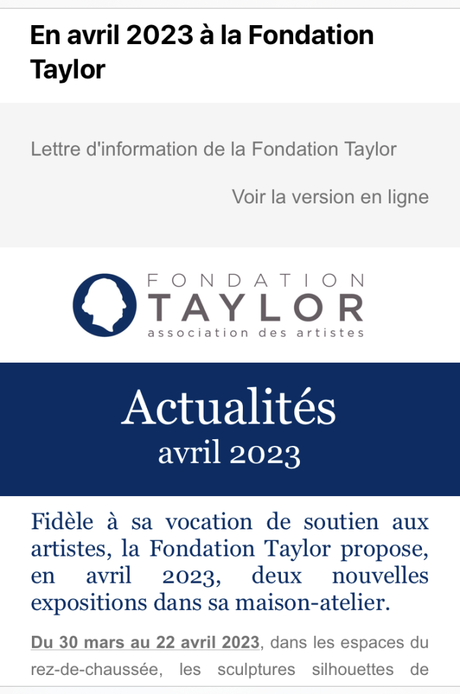 Fondation Taylor  – en Avril 2023.