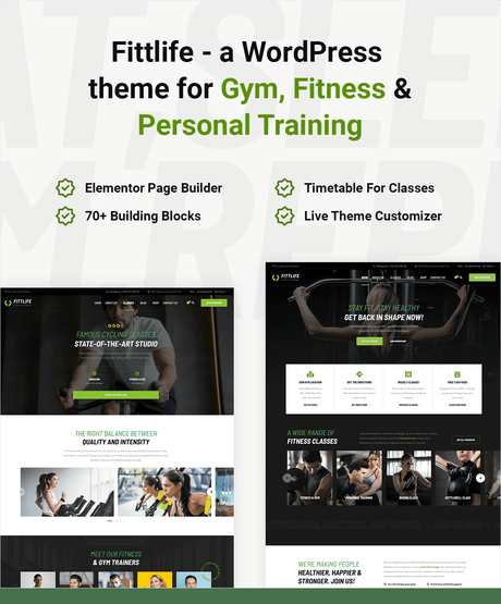 Fittlife - Thème WordPress pour salle de sport et fitness
