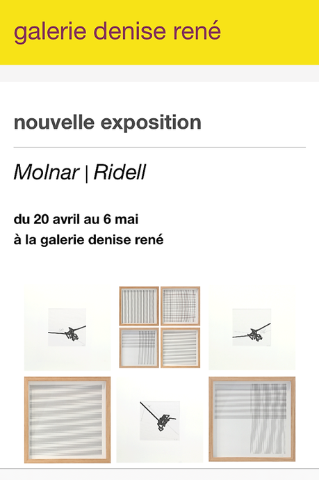 Galerie Denise René – une nouvelle exposition « Molnar/Ridell – depuis le 20 Avril 2023.