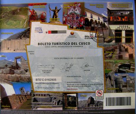 Boleto turistico, le ticket touristique à Cusco