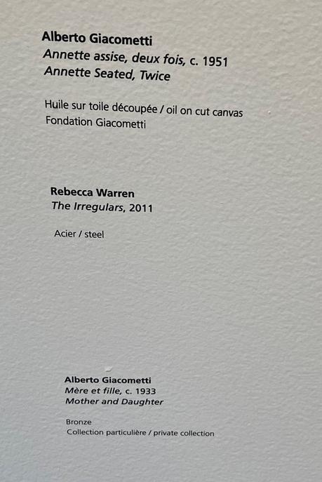 Fondation Giacometti – à partir du 21 Avril 2023. « Giacometti/Warren -ASensitiv »