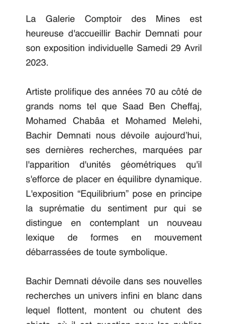 Galerie « Comptoir des Mines » à Marrakech. le Samedi 29 Avril 2023.