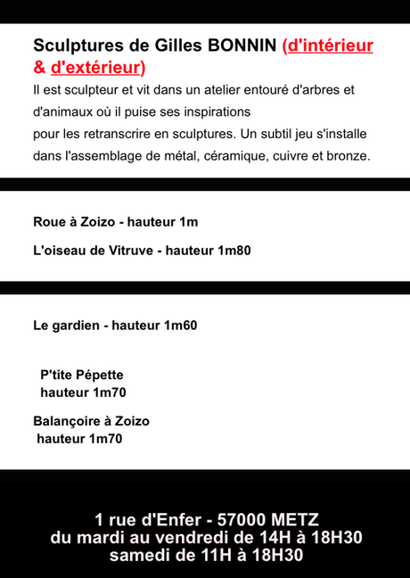 Galerie  CRIDART à Metz. à partir du 25 Avril 2023.