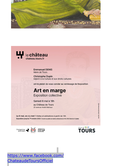 Château de Tours – « Art en marge » à partir du 6 Mai 2023.