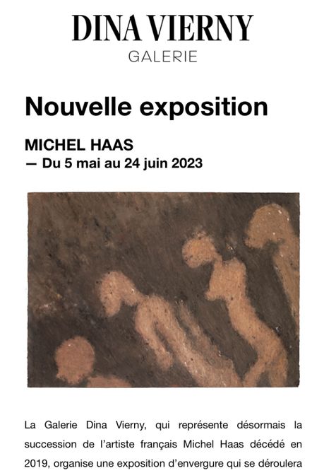 Galerie  Dina VIERNY – Exposition Michel Haas – 5 Mai au 24 Juin 2023.