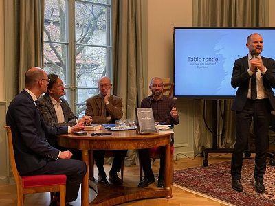 Guillaume Poisson, François Rosset, Étienne Hofmann, Thomas Bouchet et, debout, Léonard Burnand