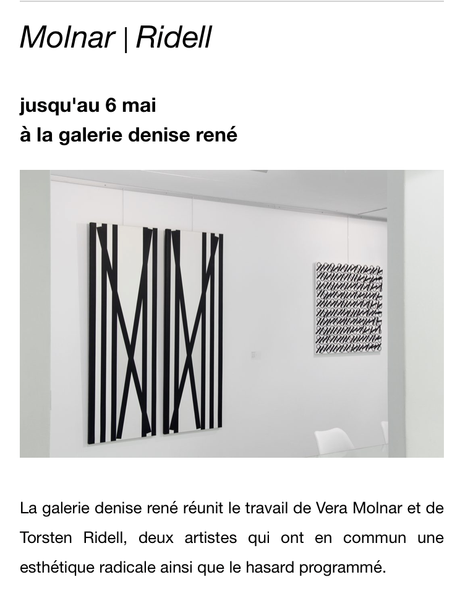Galerie Denise René  — Mai 2023.